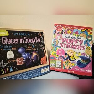 Puffy Stickers Kit - Colorful Puff Sticker Craft Set & Glycerin Soap Kit